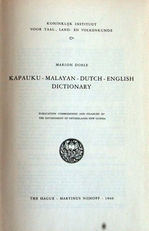 Kapauku-Malayan-Dutch-English dictionary