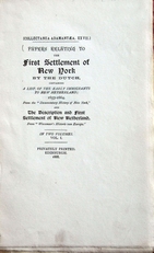 First Settlement of New York