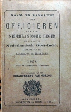 Naam- en ranglijst der officieren van het Nederlandsche lege