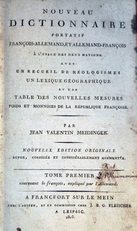 Nouveau Dictionnaire portatif Francois-Allemand, et Allemand